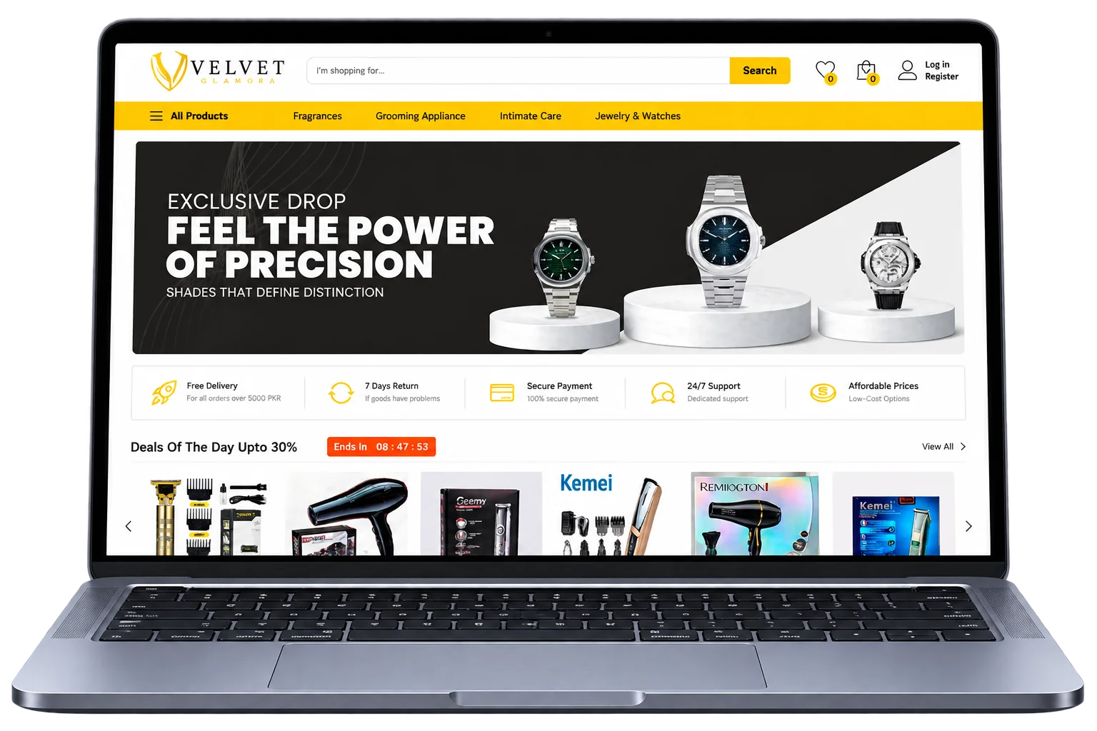Velvet Glamora Ecommerce Store